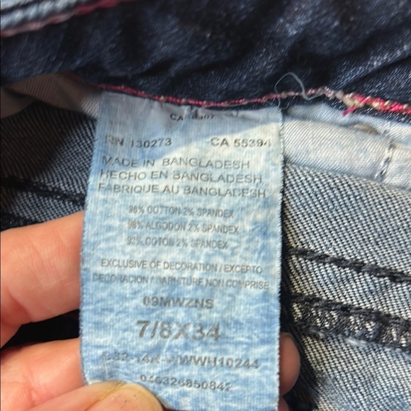 Wrangler Dark Blue Boot Cut Jeans. 7/8x 34. - Picture 10 of 11